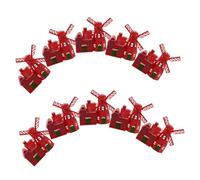 GETAJGHSD 10pcs Mini Windmill Model Realistic Plastic Farmhouse Decorations for Micro Landscapes Fairy Gardens Charming Miniature Cottage Ornaments