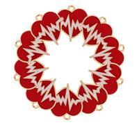 GETAJGHSD 10Pcs Red Heartbeat Electrocardiogram Charms Zinc Alloy Pendants for Jewelry Making DIY Crafting Supplies
