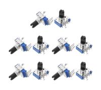 GETAJGHSD 10pcs Vertical Mount Rotary Potentiometer Knobs with 4 Pins, Double Linear Potentiometer Layout, Metal and Plastic Construction, Easy Installation for Digital Piano Repair