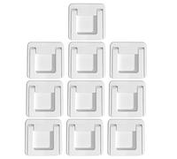 GETAJGHSD 10pcs White Abs Sliding Door Pull Handles with Flush Pull Ring and Window Lock Limiter for Safety, Easy Installation Self-Adhesive Design, for Household Doors and Windows