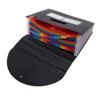 GETAJGHSD 12 Layer File Folder Multi-Function Folder 13x9.4x0.4 Inch Plastic Organizing Documents Storing Professional Occasions Student Stationery