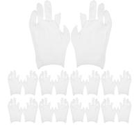 GETAJGHSD 12 Pairs Moisturizing White Cotton Fingerless Gloves Classic Elegant Design Easy Operation Work Gloves for Adults Women Formal Occasions