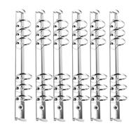 GETAJGHSD 12pcs A5 Silver Metal Ring Binder Clips 6-Hole Loose-Leaf File Folder Rings 2cm Diameter for Office School Scrapbooking Supplies