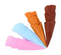 GETAJGHSD 12pcs Adorable Ice Cream Cone Models Realistic Dessert Shop Decor for Dollhouse Party Play Learning Tool for Creative Exploration
