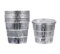 GETAJGHSD 12pcs Bbq Aluminum Foil Grill Bucket Liners Replacement for Pellet Grills Weather-resistant Galvanized Bbq Liner for Grease Catching Lightweight Disposable Drip Tray Insert for