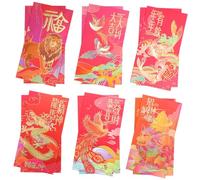 GETAJGHSD 12pcs Chinese Year Red Envelopes with Traditional Dragon and Festive Patterns Creative Red Money Pockets for Spring Festival Wedding and Lunar Year Celebrations Lucky Money Holders