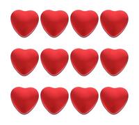 GETAJGHSD 12pcs Heart Shaped Tinplate Candy Boxes in Red, Lightweight and Moisture Resistant Sweet Case for Party and Wedding Favour, Protects Biscuits and Candies with Sturdy Design