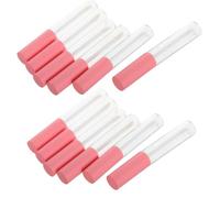 GETAJGHSD 12pcs Pink Empty Lip Gloss Tubes 10ml 0.3oz Refillable Leakproof Plastic Containers with Wand for Travel and Homemade Lipgloss DIY Cosmetic Use