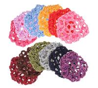 GETAJGHSD 12pcs Reusable Hair Bun Covers for Women and Fabric Hair Nets that Maintain Shape for Skating Competitions and Work