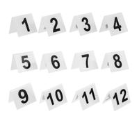 GETAJGHSD 12pcs Table Numbers Number Sign Accessory Multi-function Acrylic Double Sided V-shaped Design Reusable Enhanced Identification for Game Night on Surfaces and Tables