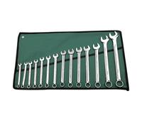 GETAJGHSD 14pcs 8-24Mm Professional Steel Combination Spanner and Adjustable Ratchet Wrench Set with Carry Bag for Home Repair and Mechanical Maintenance