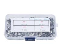 GETAJGHSD 180pcs Countersunk Head Gasket Bowl Shaped Gasket Stainless Steel Silver Craftsmanship Wear-resistant Prevents Nut Bolt Screw Pull-through for Maintenance Work of Mechanical