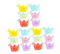 GETAJGHSD 18pcs Miniature Origami Crane Figurines Glow in The Dark Resin Animal Models - Luminous Mini Resin Figures for Aquarium Dollhouses Garden Landscape