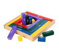 GETAJGHSD 1Pc Colorful Wooden Building Blocks for Montessori Early Education Puzzle Mathematics Cognitive Interactive for Hand Eye Coordination Development