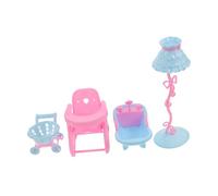 GETAJGHSD 1Set Dollhouse Miniature Furniture High Chair Lamp Shopping Cart Bathtub Vibrant Colors Easy to Clean for Group Play and Shower Engaging Pretend