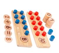 GETAJGHSD 1Set Mathematics Teaching Tool Kit Wooden Counting for Ages Educational Math Playthings for Boys Safe and Learning Tools