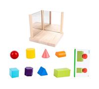 GETAJGHSD 1Set Mirror Blocks Spatial Structure Educational Geometry Logic for Fine Motor Skill Development Spatial Play for Preschool Activities