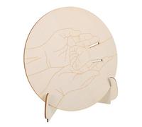 GETAJGHSD 1Set Newborn Birth Announcement Sign Wooden Commemorative Plaque with Stand for Hospital Bracelet Holder Unique Keepsake for Special Occasions Emotional Bonding Display