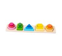 GETAJGHSD 1Set Wooden Geometric Shape Sorting and Stacking for Educational Enhance Creativity Logical Thinking for Design for Fun Learning
