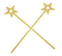 GETAJGHSD 2-Pack Star Fairy Wands for Kids Golden Angel Costume Props for Parties Cosplay and Stage Performances for Girls Birthday Celebrations
