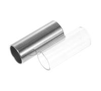GETAJGHSD 2 Pcs Guitar Slides Stainless Steel and Glass Practical Guitar Accessory for Electric Acoustic Bass Players for Beginners and Professionals