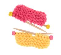 GETAJGHSD 2 Pcs Knitted Sweater Model Angora Yarn Mini Knit Hats for Crafts Tiny Knitted Hats Mini Beanies Doll Knit Hats Thick Wool Yarn Knitted Wool Doll Soft Wool Knitting