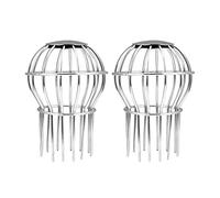 GETAJGHSD 2 Pcs Stainless Steel Roof Gutter Guards Downspout Filter Strainers Leaf Protection Covers for Outdoor Drainage Prevent Clogging and Debris Blockage for Balconies and Gardens