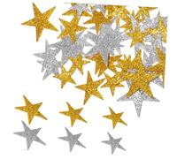 GETAJGHSD 200 Pcs Foam Star Stickers Small Glitter Christmas Star Decals for Crafts and Party Decoration Mixed Gold and Silver