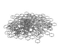 GETAJGHSD 200Pcs Gun Black 10Mm Metal Key Rings Double Circle Split Keychain Rings DIY Bulk Keyring Clips for Car Keys and Jewelry Making
