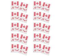 GETAJGHSD 20pcs Canada Flag Temporary Tattoos Stickers for Football Supporters, Waterproof and Suitable for Skin Types, for Party Celebrations and Street Parades