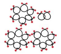 GETAJGHSD 20pcs Elastic Hair Ties for Small Ponytail Holders Fabric and Plastic Material Cute Hair Accessories Good Texture for Daily Wear or Family Photo Props