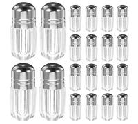 GETAJGHSD 20Pcs Mini Refillable Pill Container Bottles with Caps, Small Plastic Medicine Travel Bottles for Tablets and Capsules, Portable Empty Pill Vials for On-The-Go Use