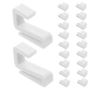 GETAJGHSD 20pcs White Plastic S-Shaped Hooks 2mm Small Flat Clip-on Hanging Hooks for Bathroom Towels, Laundry Room Organization, Closet Garment and Bag Storage