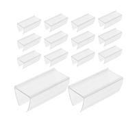 GETAJGHSD 20pcs Wood Price Tag Holders 80x25mm Shelf Label Clips Retail Sign Display Stands for Supermarket Shelf Price Signs