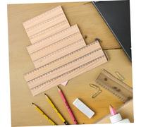 GETAJGHSD 24pcs Wooden Ruler Set Wood Ruler School Measuring Tool Woodworking Tool for Artists for Teachers Khaki