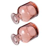 GETAJGHSD 2pcs 150ml round Glass Reed Diffuser Bottles Deep Pink without Caps, Empty Essential Oil Fragrance Containers for Home Aroma Oil Diffusers and Living Room Decor