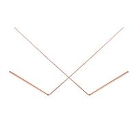 GETAJGHSD 2pcs 99.9% Pure Copper Dowsing Rods with Single Flat Bead Head, Reusable Divining Tools for Water Witching, Spirit Hunting, and Treasure Detection in Paranormal Investigations