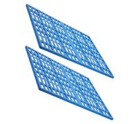 GETAJGHSD 2pcs Abs Plastic Rabbit Cage Mats with Nonslip Bottom Soft Foot Resting Pads for Small Animals Washable Pet Cage Floor Mats for Bunny Guinea Pig