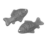 GETAJGHSD 2pcs Cast Iron Iron Fish Cooking Tool for Vegan Athlete Healthy Cooking Aid to Reduce Anemia Risk Suitable for Pregnant Women