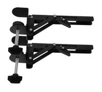 GETAJGHSD 2pcs Computer Desk Holder Aluminum Extrusion Clip on Desk Shelf Foldable Keyboard Tray under Desk Shelf Extender Clamp Keyboard Stand Desktiop Foldable Desk Clamp Shelf Desk Extend