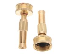 GETAJGHSD 2pcs Copper Adjustable Garden Hose Nozzle with 6-Point Connector, Water Spray Hose Sprayer for Car Washing, Irrigation, and Cooling System