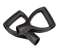 GETAJGHSD 2pcs D-Shaped Shovel Handles Replacement Grip for Spade and Garden Fork, Black Plastic Handles with 3.2cm Inner Diameter Suitable for Digging and Raking Tools in Outdoor Gardening