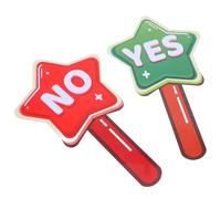 GETAJGHSD 2pcs Double-Sided Classroom Voting Paddles with Yes No Thumbs Down Signs Handheld Judging Boards for Student Interaction and Early Childhood Education