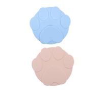 GETAJGHSD 2pcs Durable Food Can Covers Silicone Pet Can Lids Airtight Seal Set Blue Light Pink for Dog Cat Food Storage