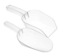 GETAJGHSD 2pcs Food-Grade Plastic Ice Scoop Set with Large Round Square Shovels for Flour, Cereal, Grains - Kitchen Grain Scoop for Household, Chilled Desserts, Candy, and Dry Foods