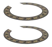 GETAJGHSD 2pcs Gold 3d Rosette Guitar Decoration Stickers with Intricate Petal Embossing, Easy Installation and Stable Decoration for Folk Guitar and Classical Instrument Use in Music Room
