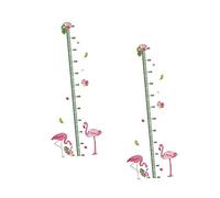 GETAJGHSD 2pcs Growth Ruler Height Chart Wall Decal with Cute Cartoon Animals for Bedroom Nursery Decor Removable for Childrens Room Decoration