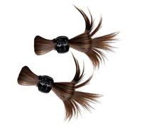 GETAJGHSD 2pcs Hair Claw Clips for Women Synthetic Hair Grips with Realistic Texture and High-temperature Wire Material, Create Half-up Hairstyles, the Go at Home Use