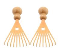 GETAJGHSD 2pcs Handheld Manual Head Massage Tool Scalp Massager Comb Bamboo and Pp Material Effortless Itch Relief Resistant to Breaking Portable Design on The Go Use and Watching Tv