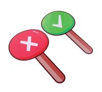 GETAJGHSD 2Pcs Handheld Voting Board Classroom Answer Paddles Game Paddle for Judging Voting Multi Function Prop for Interactive Learning PVC Tempered Material